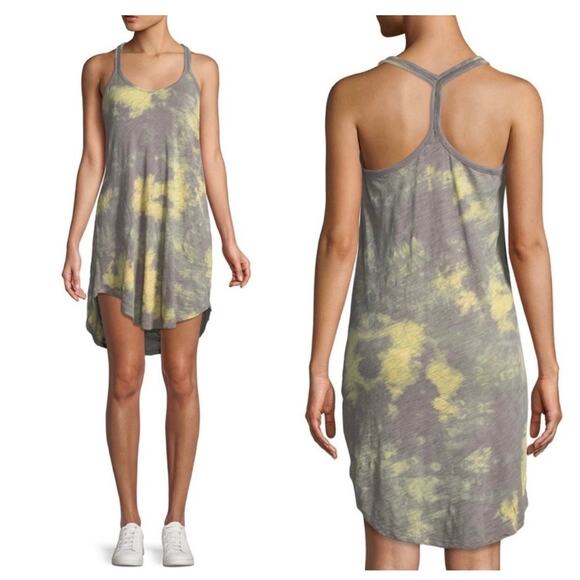 ATM Anthony Thomas Melillo Dusty Mauve Tie Dye Print Racerback Mini Dress Small - Picture 1 of 9
